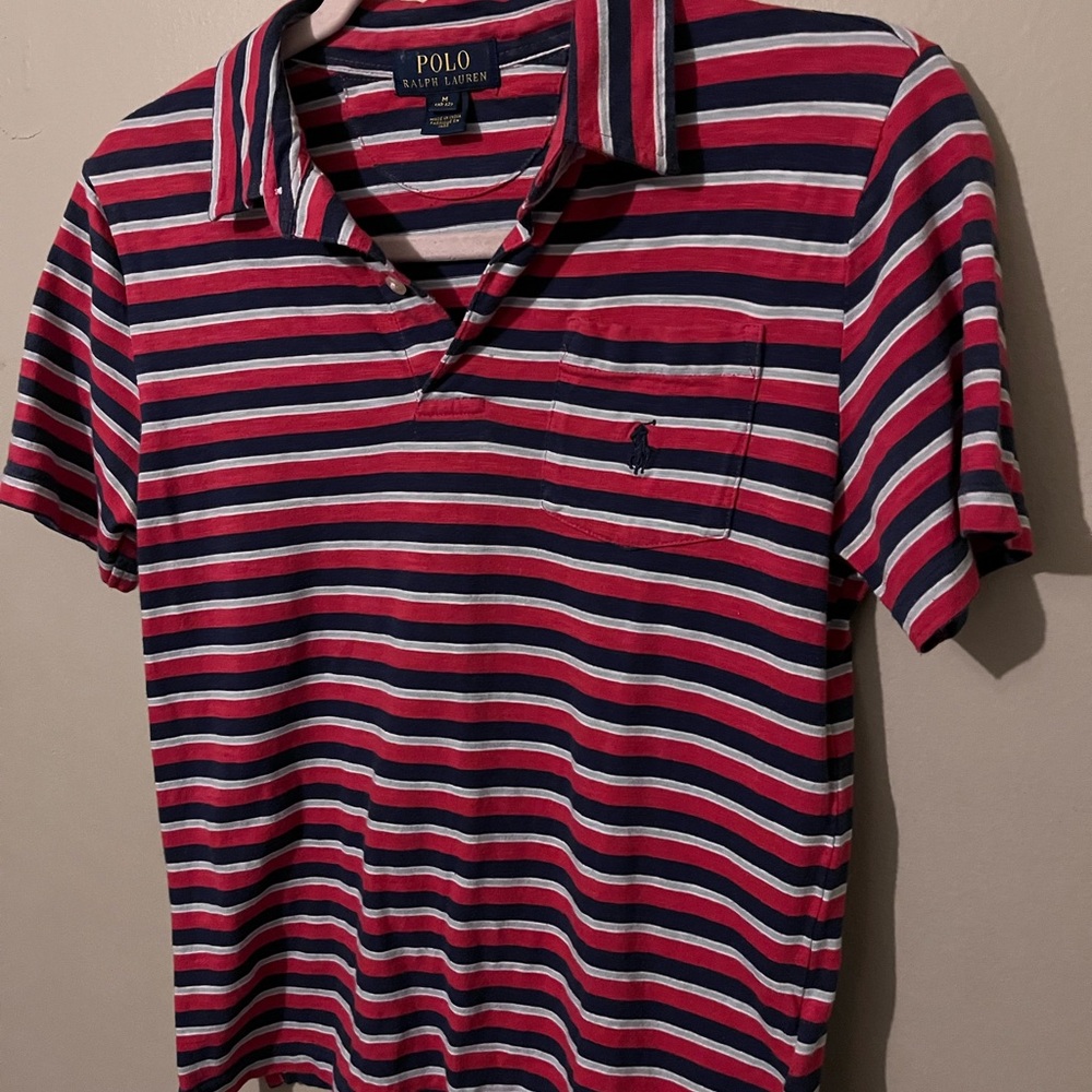 Polo by Ralph Lauren Boy’s Striped Shirt - Red, Blue, White